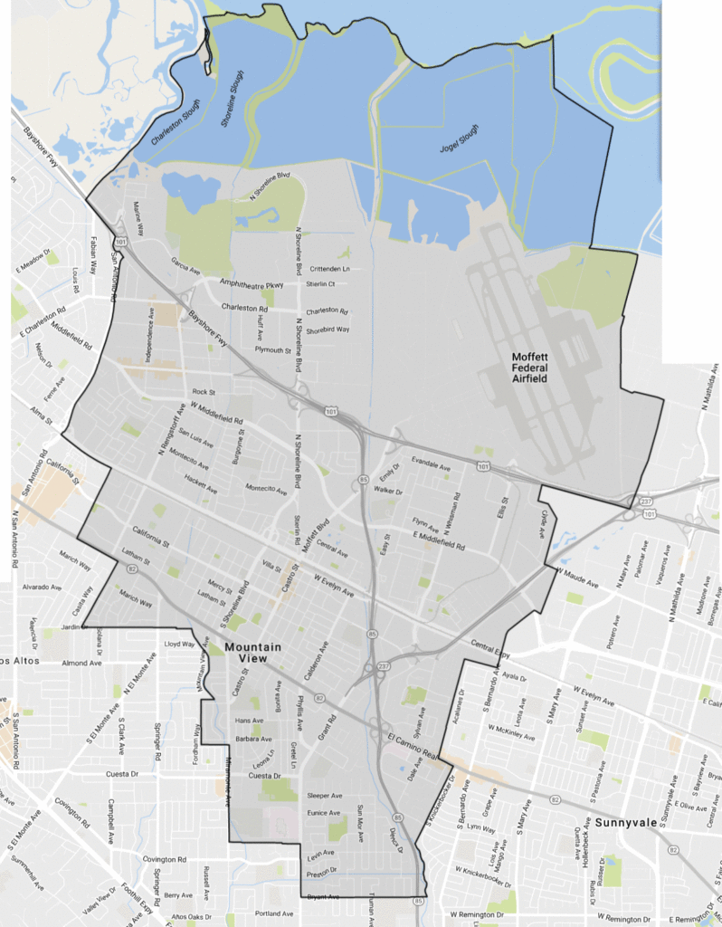Mountain View Whisman School District Attendance Boundary Map Mountain View Whisman School District Attendance Boundary Map