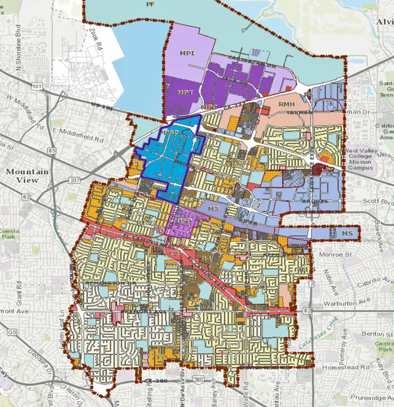 Sunnyvale-Zoning-Map – SiliconValleyMLS.com